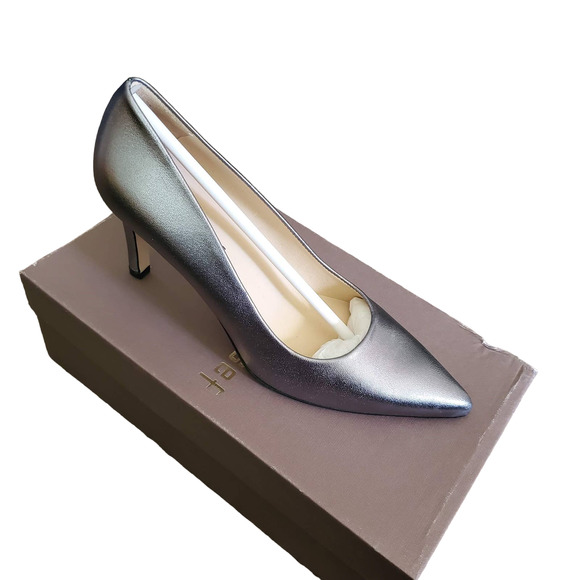 Jon Josef Phyllis RIGHT ONLY AMPUTEE Pewter Leather Pump Heel NIB Size 6.5 M - Picture 1 of 7